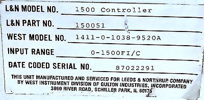 Leeds & Northrup 150051 Temperature Controller