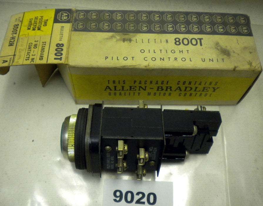 Allen-Bradley 2 Position Selector Switch 800T-H2H 3NO 3NC