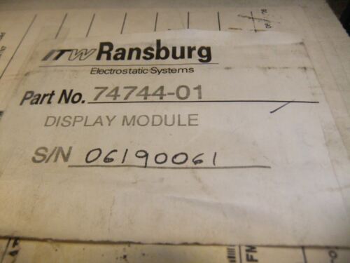 ITW Ransburg 74744-01 Display Module