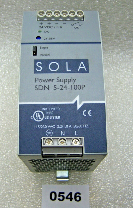 Sola Power Supply SDN 5-24-100P 24VDC 5A