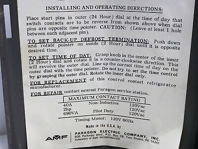 AMF Paragon 8045-00 Defrost Timer