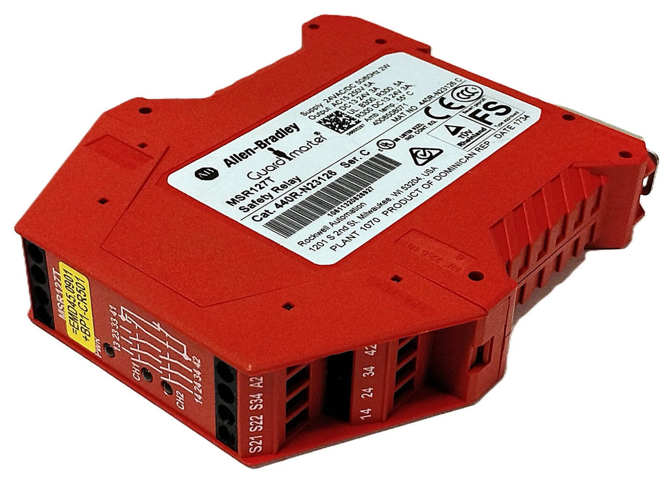 Allen-Bradley 440R-N23126 MSR127T Ser C Guardmaster 24 V AC/DC 5 A Safety Relay