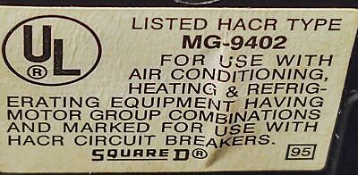 Square D QO2L30S Series G1 120/240 VAC Enclosure w/ MG-9402 10 A Circuit Breaker