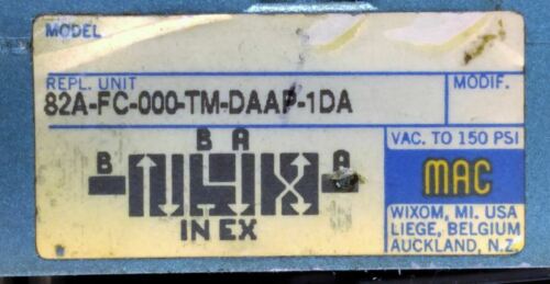 MAC Valves 82A-FC-000-TM-DAAP-1DA Solenoid Valve