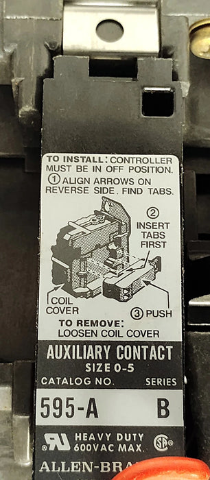 Allen-Bradley 509-AOD Ser B NEMA 0 Full Voltage Non-Reversing Starter