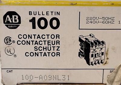 Allen-Bradley 100-A09NL31 220/240 V AC Non-Reversing Contactor