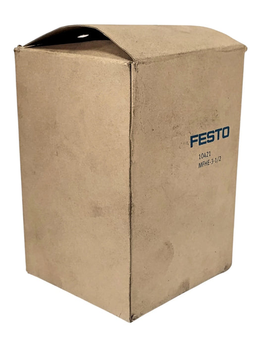 Festo MFHE-3-1/2 10421 29-145 psi Solenoid Valve w/ 1/2 in NPT Ports and No Coil