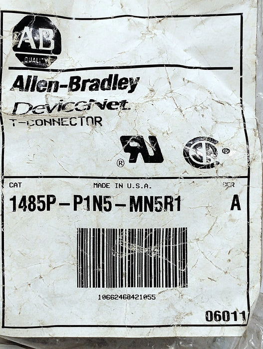 Allen-Bradley 1485P-P1N5-MN5R1 T-Port w/ 2 Female and 1 Male 5-Pin Connectors