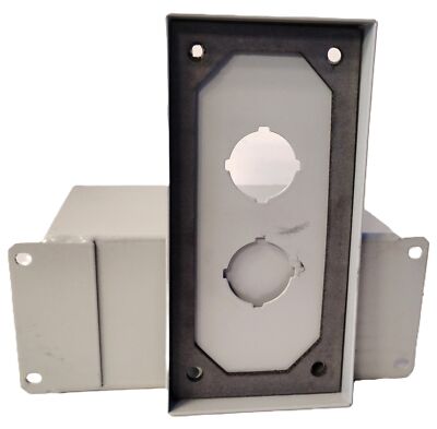 GE CR104PEC12 2 Hole Steel Pushbutton Enclosure