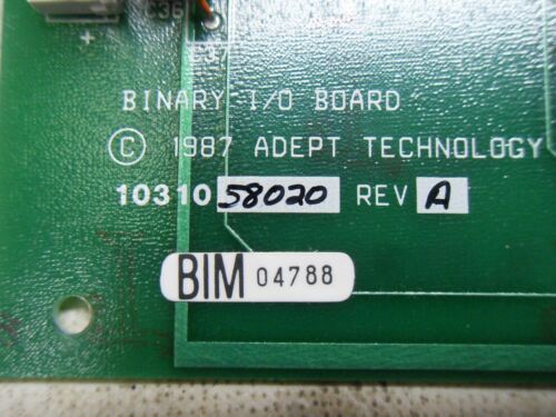 1 ADEPT TECHNOLOGY 1031058020 BINARY I/O BOARD