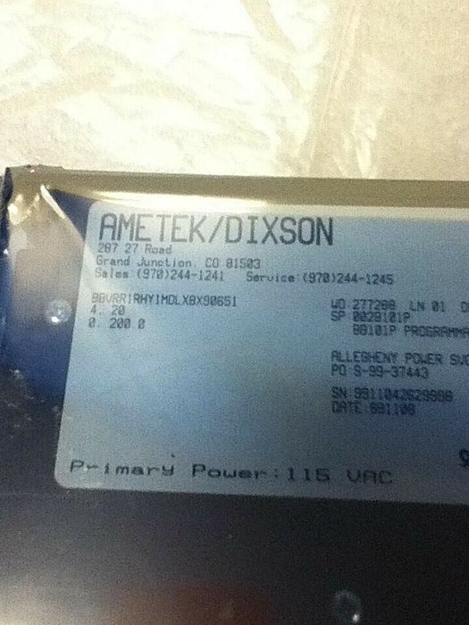 Ametek BBVRR1RHYDLXBX90651 Bargraph