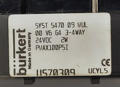 B√ºrkert US70309 Type 5470 Solenoid Valve Assembly