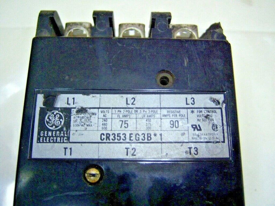 GE CR353EG3B1 Contactor with 110-120 V Coil