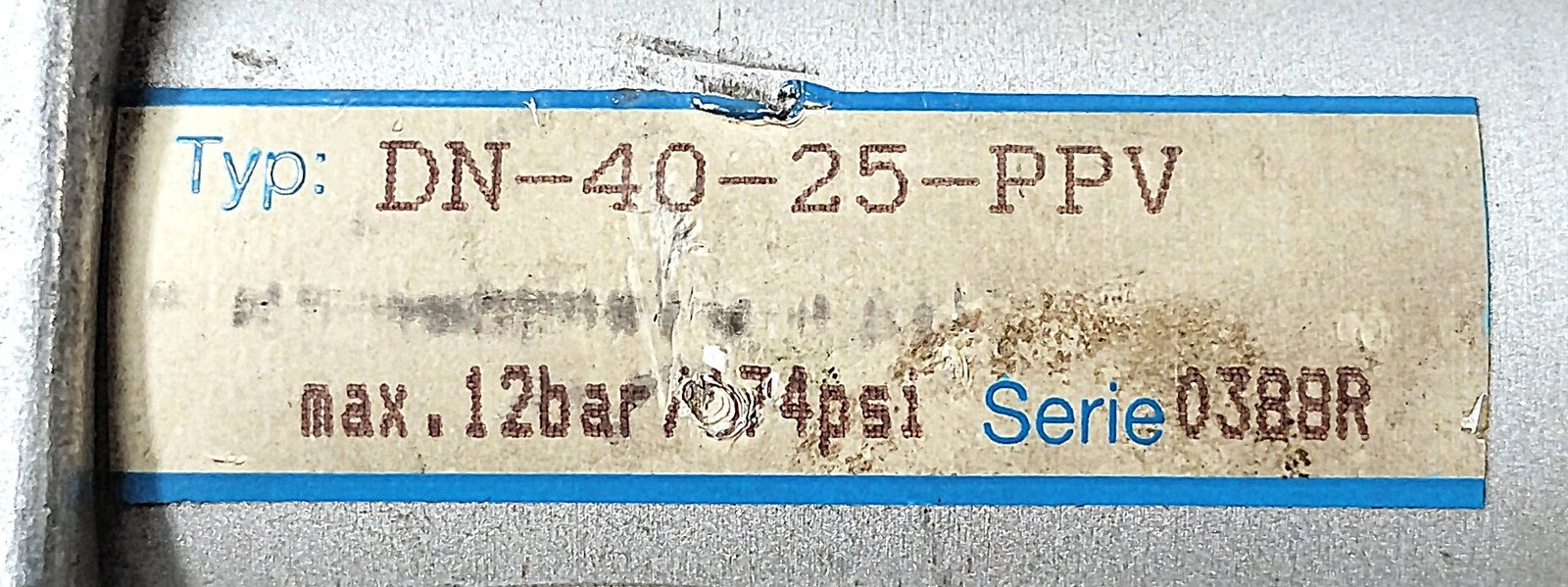 Festo DN-40-25-PPV 12 bar Double-Acting Pneumatic Cylinder w/ 1/4 in NPT Ports