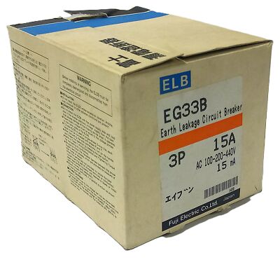 Fuji Electric EG33B 100-200-440 V AC 15 A Earth Leakage Circuit Breaker