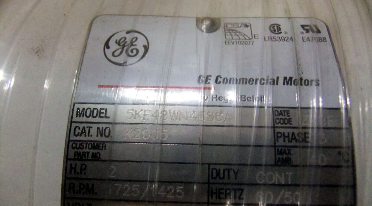 GE 5KE48WN4586A 2 HP Motor