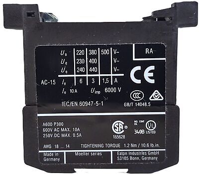 Eaton XTRM10A40TD-GR1 500VAC 10A Mini Control Relay with 24VDC Coil