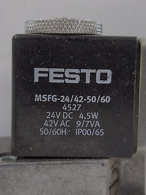 Festo 7802-MFH-3-1/8 MSFG-24/42-50/60 Solenoid Valve Assembly