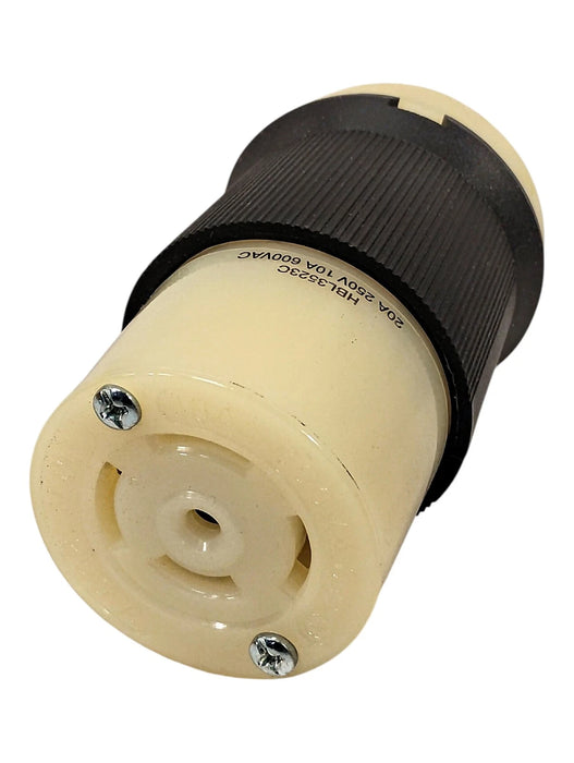 Hubbell HBL3523C 600VAC/250VDC 10/20 A 6000 W 4-Pole 5-Wire TWIST-LOCK Plug