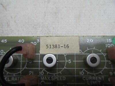 1 Reliance ELECTRIC 51381-16 CONTROLLER CARD 0-51381-16
