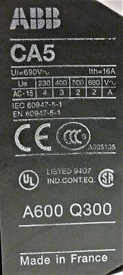 ABB 1SBC101012M5501-09/04 / CA5-31M Auxiliary Contact Blocks