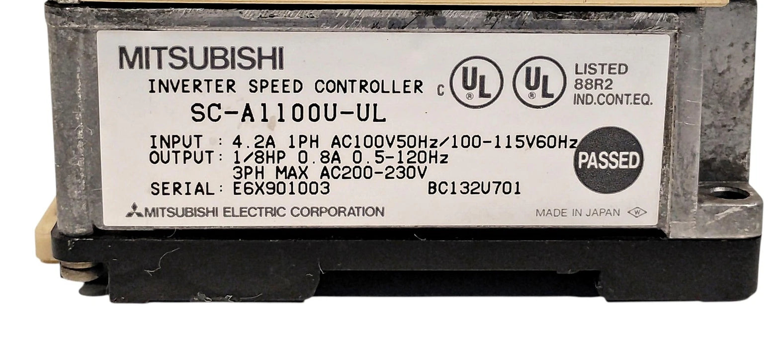 Mitsubishi SC-A1100U-UL 100/115 V AC 0.8 A 1/8 HP Inverter Speed Controller