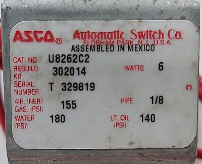 ASCO U8262C2 Solenoid Valve