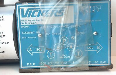 Vickers DG4V4-012AL-M-X2-ER-4-10 02-356124 120 V AC 4500 PSI Directional Valve