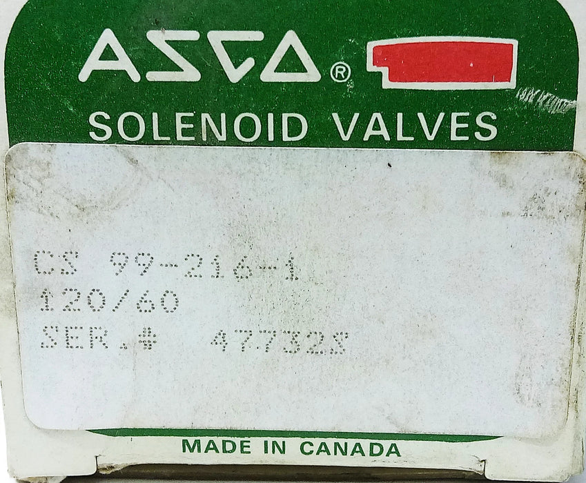 ASCO 099216-001-D 110/120 V AC Coil for Solenoid Valve