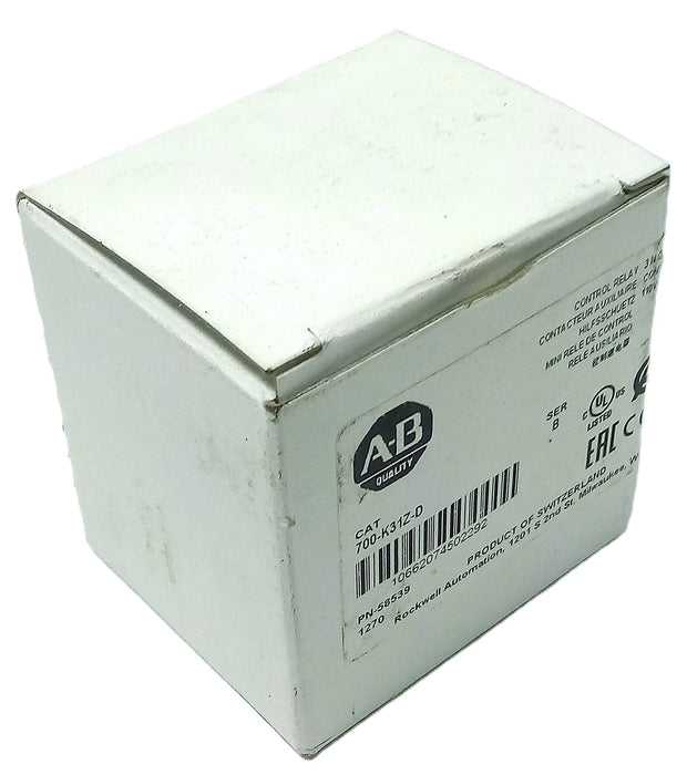 Allen-Bradley 700-K31Z-D 3 NO 1 NC Compact Control Relay w/ 110/120 V AC Coil