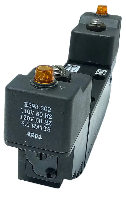 Parker AL43VXXBK05300B 150 psi Double-Acting Solenoid Valve w/ 110/120 V AC Coil