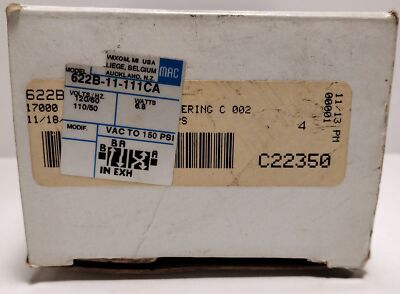 Mac Valves 622B-11-111CA 110/120 V AC VAC-150 psi Pneumatic Solenoid Valve