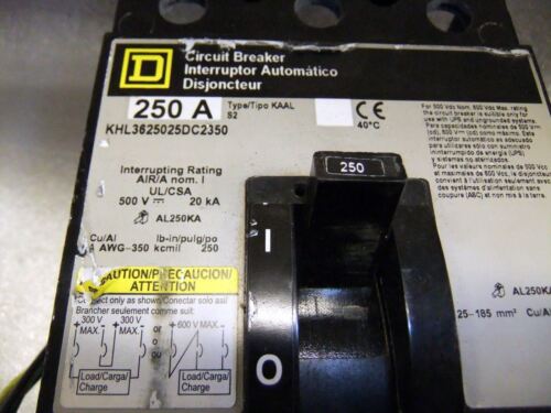 Square D Circuit Breaker 250A KHL3625025DC2350