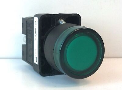 AutomationDirect GCX3202-24L 24 V AC/DC Green Flush LED Illuminated Pushbutton