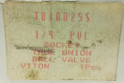 Hayward TB10025S 1/4 in PBE Socket True Union Ball Valve w/ Viton Seal