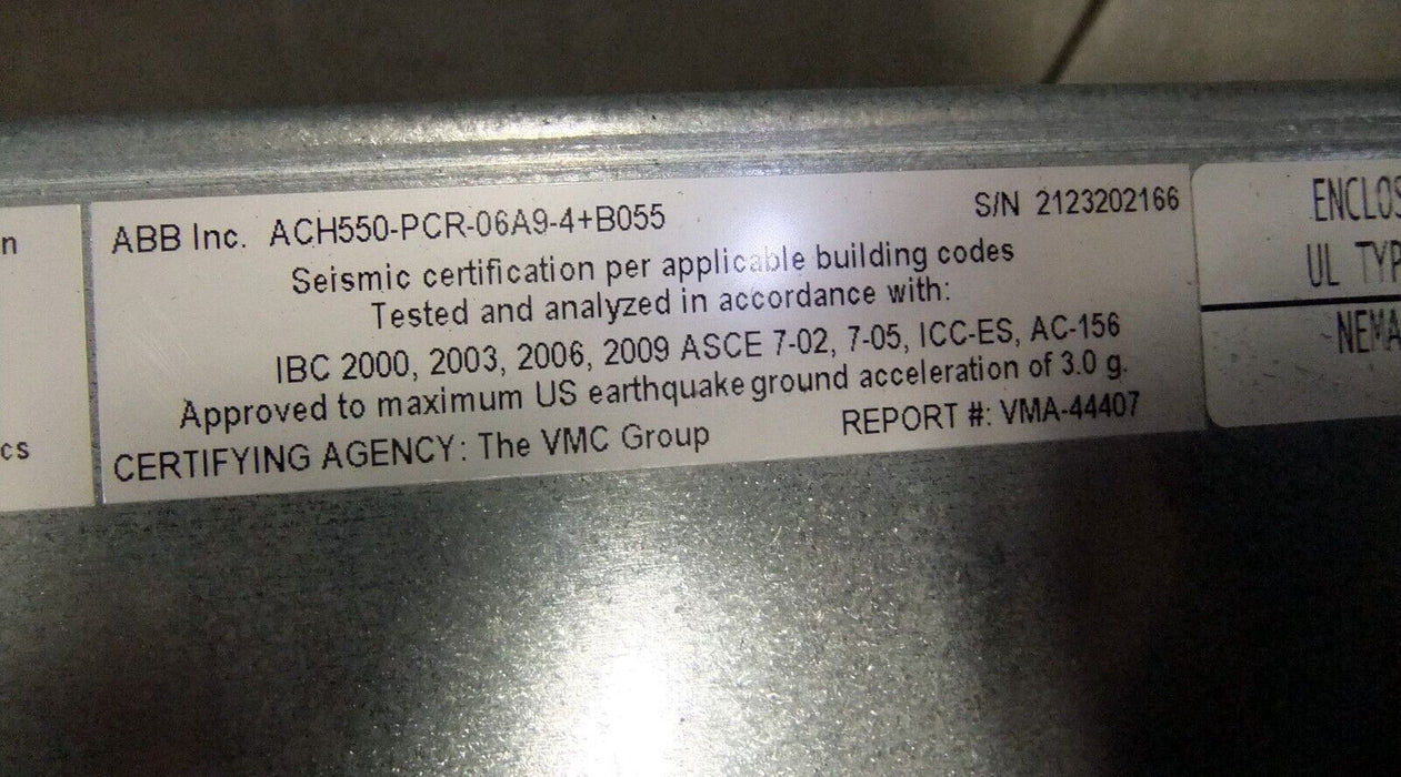 ABB AC Drive ACH550-PCR-06A9-4+B055 3 HP
