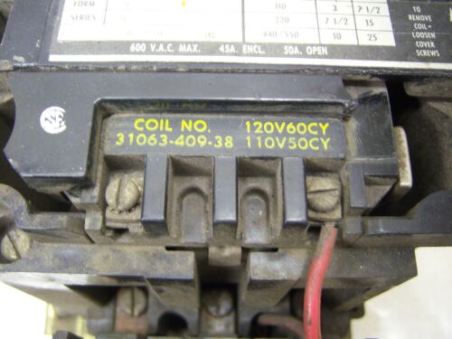 Square D Contactor 45-50A Size 2 8536-SD01