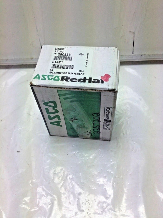 ASCO Power Technologies 8342G001 1/4 BRS SOL VLV 4WAY 120/60 ASCO