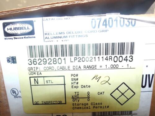 Hubbell STRAIN RELIEF CORD 07401030