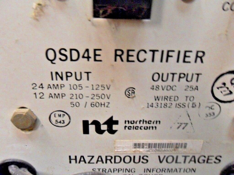 Northern Telecom QSD43 Rectifier