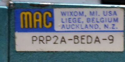MAC MV-P2A-ABDB-DM-DFFP-1DS Valve assembly