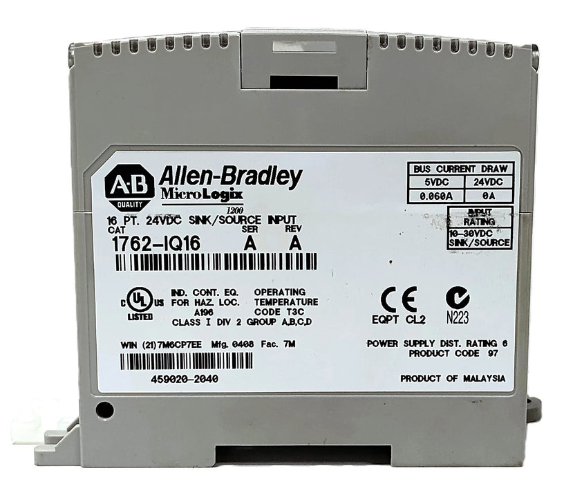 Allen-Bradlay 1762-IQ16 Ser A Rev A 24 V DC Digital Input Module