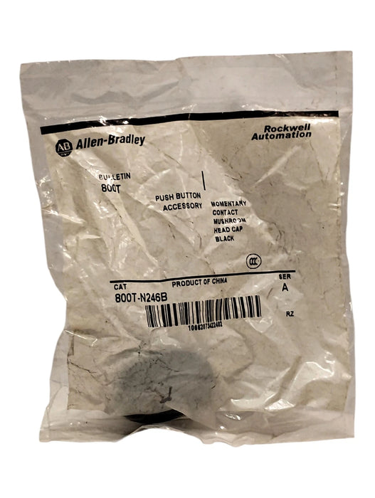 Allen-Bradley 800T-D2D1 Series T 30.5 MM Pushbutton w/ Mushroom Black Head
