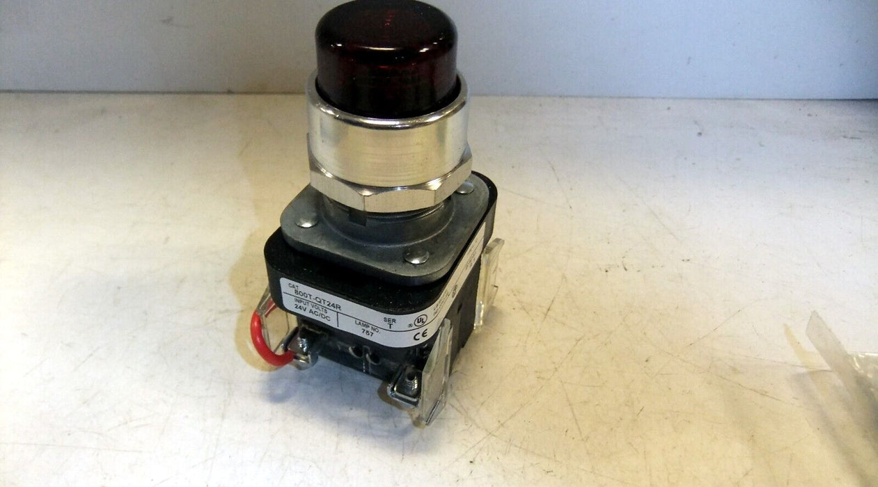 Allen-Bradley 800T-QT24R Red Illuminated Pushbutton