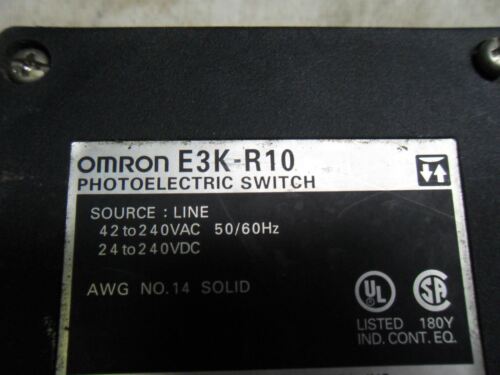 1 OMRON E3K-R10 PHOTOELECTRIC SWITCH