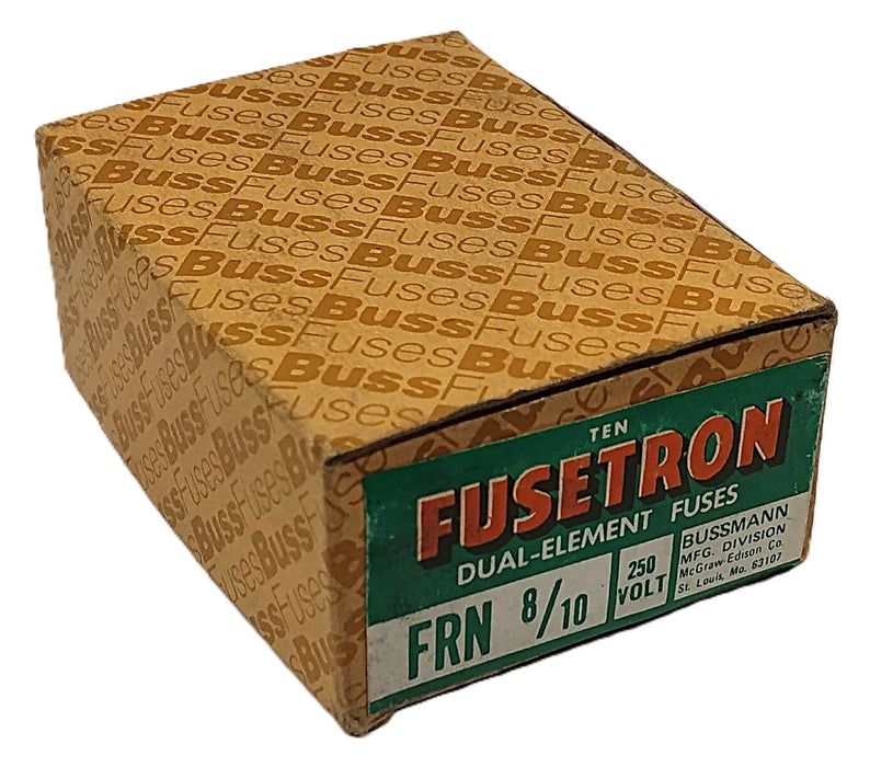 Bussmann FRN-8/10 250 VAC 0.8 A Current-Limiting Time-Delay Fuses
