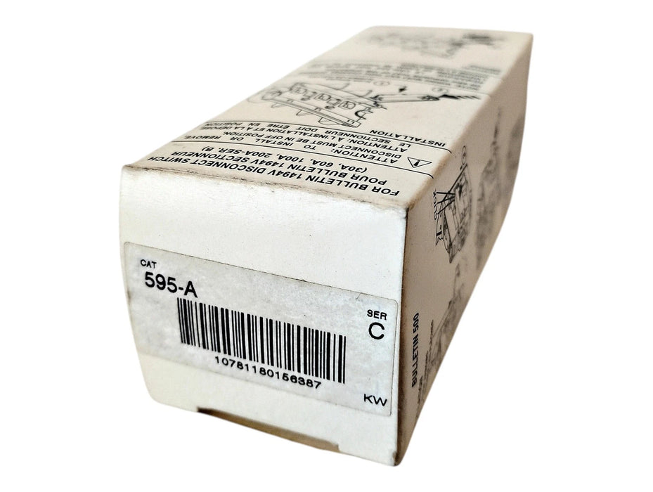 Allen-Bradley 595-A Ser C 600 V AC 1 NO Size 0-5 Auxiliary Contact