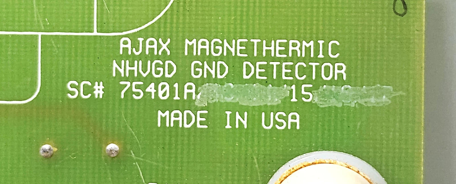 AJAX MAGNETHERMIC 75401A15 U-02-0594-6 U-01-0976 Ground Detector