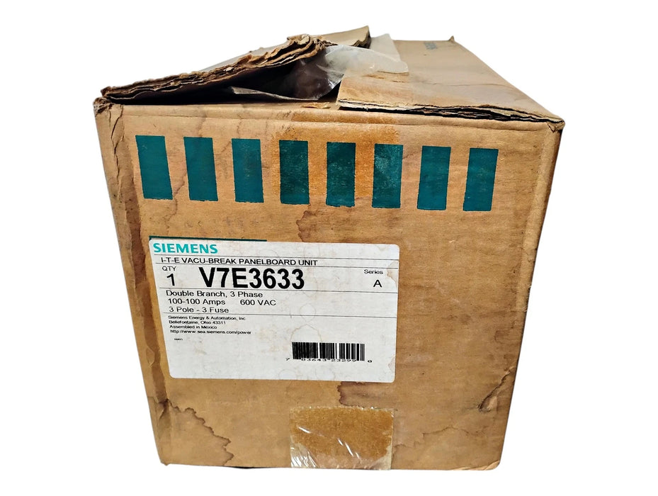 Siemens V7E3633 600 V AC 100-100 A 3 PH 3 P Double Branch ITE Vacu-Break Switch