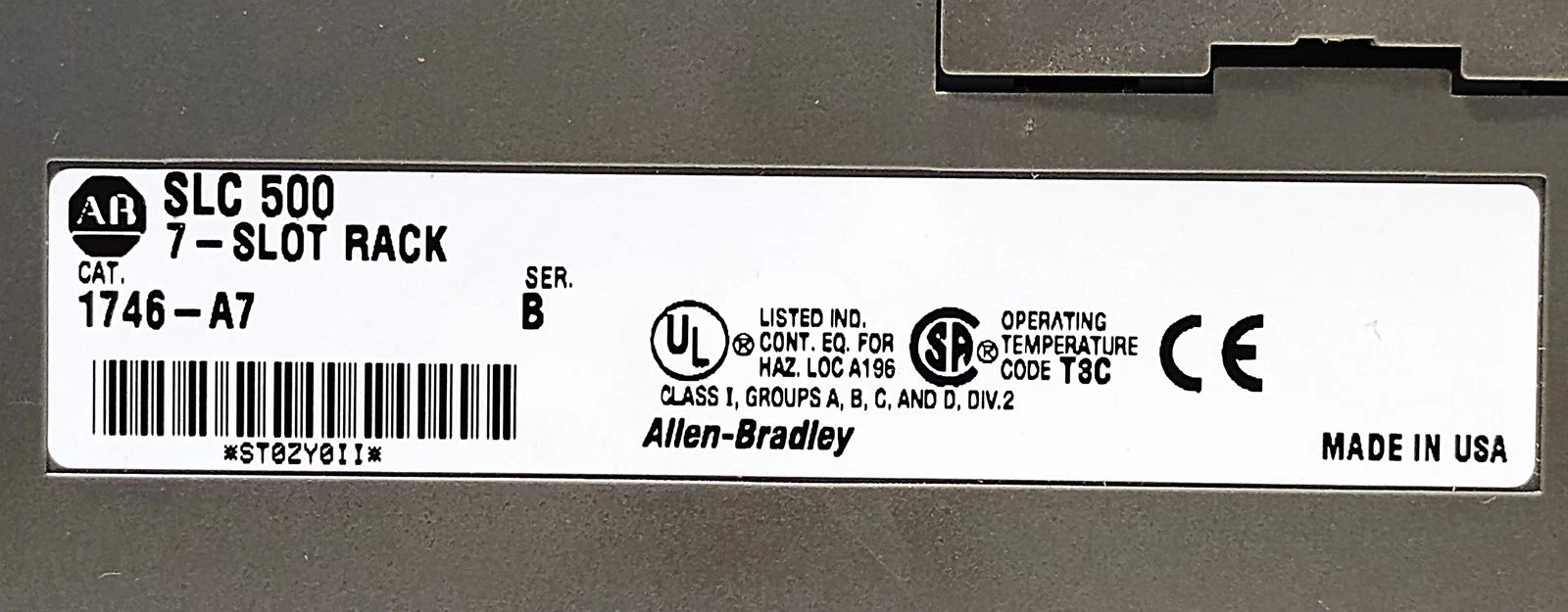 Allen-Bradley 1746-A7 Series B SLC 500 7-Slot Rack PLC Chassis